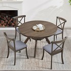 5 Piece Dining Table Set Wooden Dining Table W  4 Chairs For Dining Room