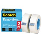 Scotch Removable Tape 811 2pk 3 4  X 1296  1  Core Transparent 2 pack 8112pk