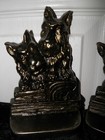 Antique Vintage Scottie Terrier Small Dog Bookends Doorstops Scotty Cast Metal