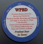 Craft Beer Coaster One Western Pacific Brewing Oroville Ca 4  1 2 2009 Ca-wpbd-1