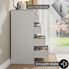 Wooden Dresser With 8 Drawers Modern Large Chest With Deep Storage For Bedroom