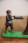 Vintage Repro Hunter Bear Tree Cast Iron Mechanical Coin Bank For Parts