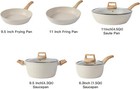 Juego De Ollas Y Sartenes De Ceramica Cocina Antiadherente Utensilios 16 Piezas