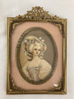 Antique Victorian Styled Bronze Frames   Portraits Of 2 Women