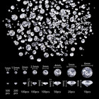 1080pcs 8 Sizes Zirconia Stones 1 6mm Clear Loose Cz Stones Grade A Faceted Cz