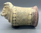 Rare Old Antique Beautiful Near Eastern Clay Painted Vessel Wine Pike Uniuqe