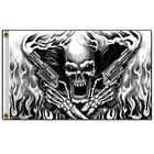   fga1024  3 x5   Multicolor Assassin Skull Flag 