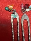 Vintage Southwestern Style Sterling Silver U-shaped Hair Forks  18 2 Gr   4 