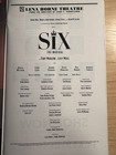 Six The Musical 2024 Broadway Playbill
