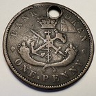 1850 Canada One Penny Bank Token  Free Shipping