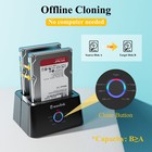Usb 3 0 To Sata External Hard Drive Docking Station  Dual Bay  2 5  3 5 hdd sdd