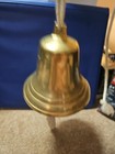 Anchor Ship Bell W  Rope Lanyard  Antique Brass  Nautical Decor