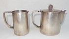 Vintage  unknown  Hotel Teapot   Creamer German Heavy Silver Plate