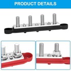 12v 250a Power Distribution Block Bus Bar 4xm8 Stud Battery Terminal Block