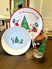 Disney Mickey Mouse Pottery Barn Plate bowl cup School Christmas Holiday Party  