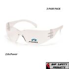  3 Pair  Pyramex Intruder Reader Safety Glasses Bifocal 2 0 Clear Lens S4110r20