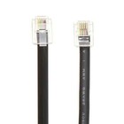 2 Pack Lot - 3ft Telephone Line Cord Cable 6p4c Rj11 Dsl Modem Fax Phone - Black