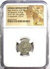Marc Antony Ar Denarius Silver Galley Coin 32 Bc - Certified Ngc Au - Rare In Au