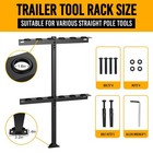 Trailer Tool Rack Shovel Holder - Shovel Rack For Trailer With 6 Tool Holes W   