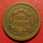 1853 Braided Hair Large Cent  Fine     Original  Golden-brown Tones  Decent Coin