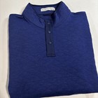 Holderness   Bourne Sweater Mens Large The Sullivan Quilted Blue Snap Pullover