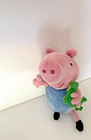 Classic Peppa Pig Ty Beanie Babies Character - George With Green Dino