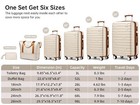 Luggage American Tourister Set White Brown Hardshell Expandable Spinner Wheels