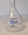 Lot Of 10 Vintage Volumetric Flask Herka Western Germany 100ml Lab Glassware