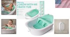 Adaptable Green Baby Bathtub With Removable Seat For Safe  Comfy Bath Times
