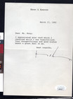Henry Kissinger Signed Autograph Auto Tls 1982 Typed Letter Jsa      Coa