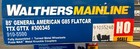 Walthers Mainline Ho 910-5500 85    Ga G85 Flatcar Ttx Gttx Nib Cc