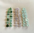 Genuine Beach Sea Glass Bright Teal Sky Blue Lavender Surf-tumbled Mendocino Ca