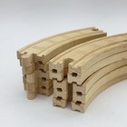 Thomas   Friends Brio Wooden Railway Curved Track Ascending Lot Of 12 Guc