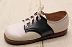 Vintage Foot Traits Black White Saddle Oxfords Shoes New Old Stock Boys 10 5 E