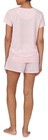 Nautica Womens Pajama Set Pink Large Short Sleeve Top   Shorts French Terry Loun