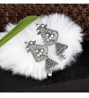 Fashion Frill Earring For Women Floral Sliver Oxidised Small Earring For Girls