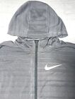 Nike Gray Black Training Full Zip Hooded Hoodie Athletic Jacket Youth M 10-12