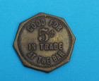 Antique Great Falls Montana Last Chance Saloon 5c Merchant Trade Token Mt Mont 
