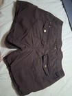 Copper Key Womens Size 3 Brown Solid Cargo Shorts Pockets Zip Button Closure