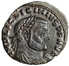 Licinius I Follis  jupiter  Eagle At Feet  Thessalonica Extremely Fine