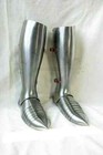 Medieval Leg Armor Steel Warrior Larp Greaves Knight Armor Sabatons Cosplay