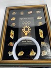1984 Sarajevo Winter Olympics Limited Edition Framed Mascot Pin Set Framed