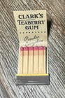 Matchbook Full Old Clark   s Teaberry Chewing Gum Candy Vintage Matches Antique