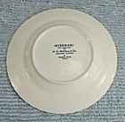 Vintage Blue White Vernon Kilns Usa 10  Missouri State Plate Ac Mcclurg Chicago