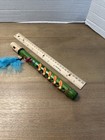 Wooden Recorder Flute Puerto Rico Souvenir Painted Flamingo Design