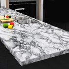 4ft X 50ft Gloss Gray Marble Granite Stone Wallpaper Vinyl Film Home 48  X 600 