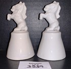 2 Unicorn Ceramic Bell Figurines Vintage 