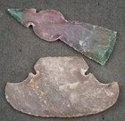Translucent Ulu   Tomahawk 1  Flint Arrowhead Spearhead Point Knife Blade I-664