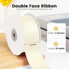 1-1 2 Inch X 25 Yards Double Faced Polyester Ivory Satin Ribbon