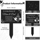 Waterproof Acrylic Grave Marker Cross Memorial Plaque Cemetery Garden Stake